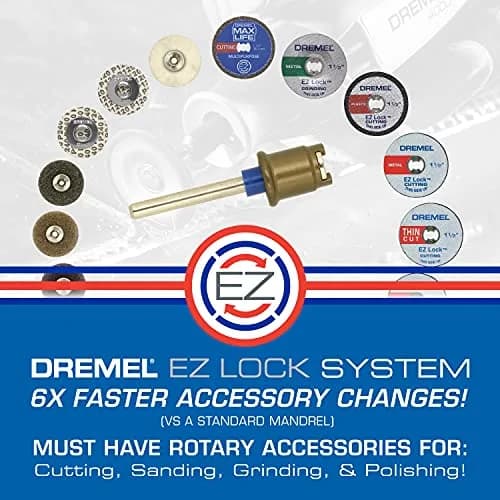 Dremel EZ406-02 EZ Lock Starter Kit 38.1 mm (1.5 Inch) Cutting Wheels with Mandrel | Durable Fiberglass Reinforced Metal Cutting thumbnail 4
