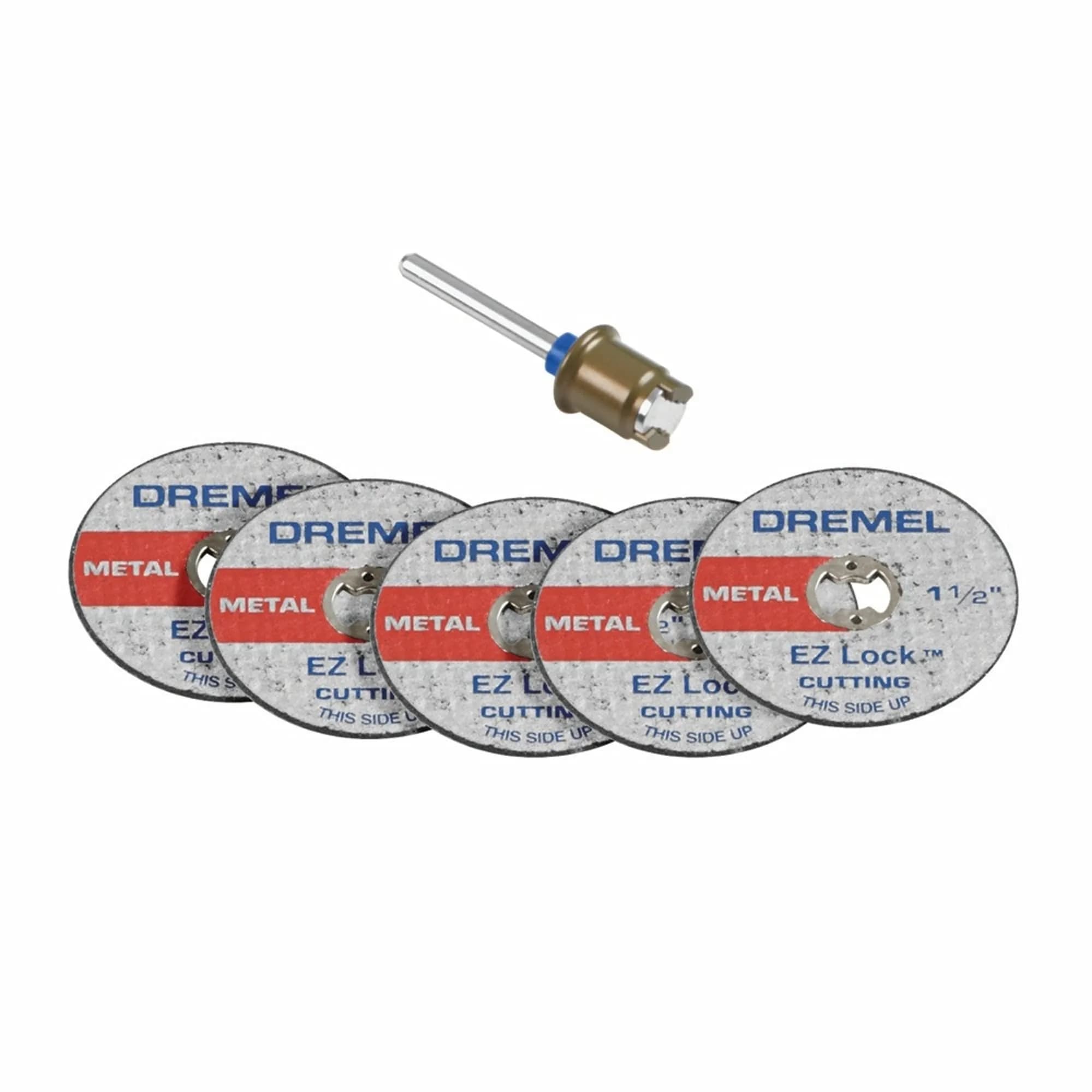 Dremel EZ406-02 EZ Lock Starter Kit 38.1 mm (1.5 Inch) Cutting Wheels with Mandrel | Durable Fiberglass Reinforced Metal Cutting - main product image