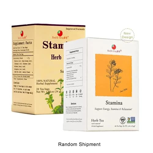 Health King Stamina Herb Tea, Teabags, 20 Count Box | Natural Energy & Relaxation (70-120 chars) thumbnail 2