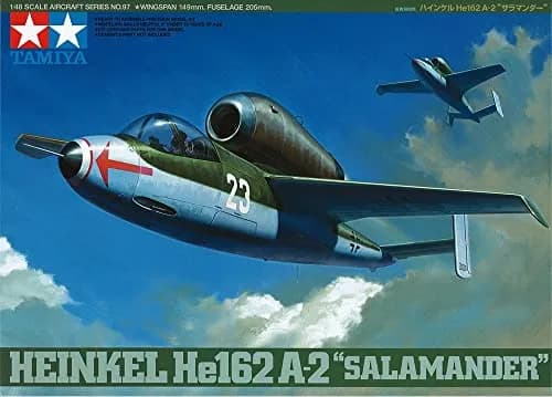 Tamiya Heinkel He 162A-2 Salamander Model Kit | 1/48 Scale Aircraft with Engine Replica thumbnail 2