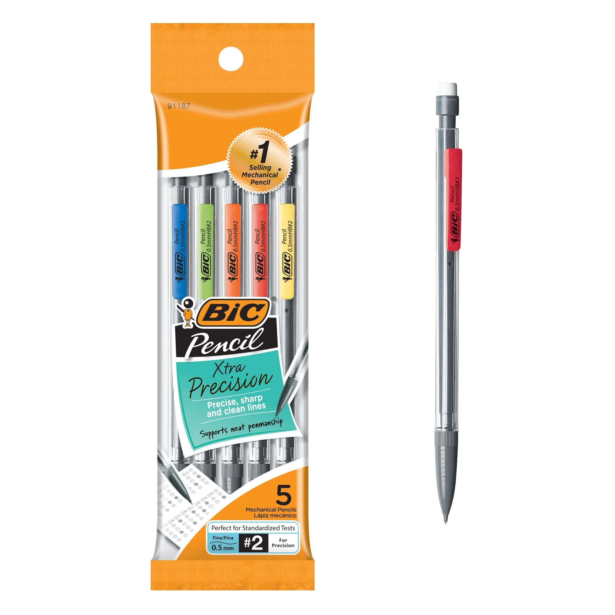 BIC Xtra-Precision Mechanical Pencil Set, 0.5mm, 5-Count Pack | Sharp, Reliable Drafting Tool - main product image