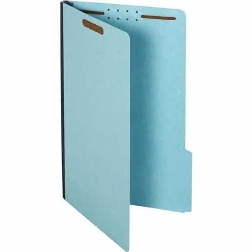 Pendaflex Pressboard Fastener Folders, Legal Size, Light Blue, 1" Expansion, 25/BX | Globe Weis thumbnail 2