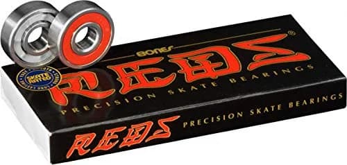Bones REDS Skateboard Bearings 8 Pack | Precision Skate Bearings with Removable Shields thumbnail 1