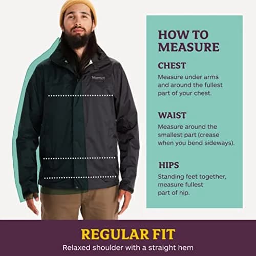 Marmot Men’s PreCip Jacket | Lightweight Waterproof Shell for Men in Small thumbnail 8