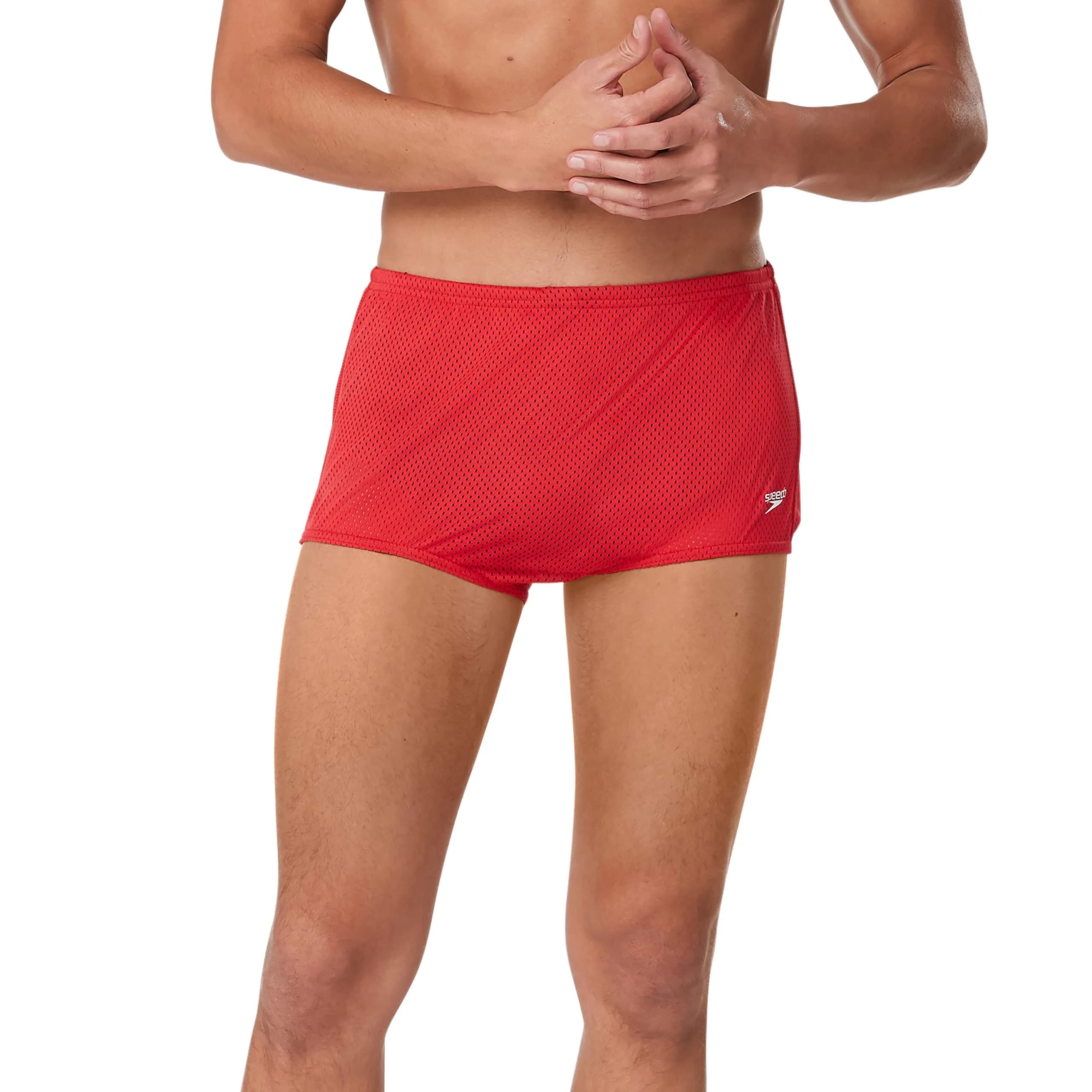 Speedo Men's Marina Swim Trunk Navy/Neon Pink | Chlorine-Resistant, 21 Inch, Adult