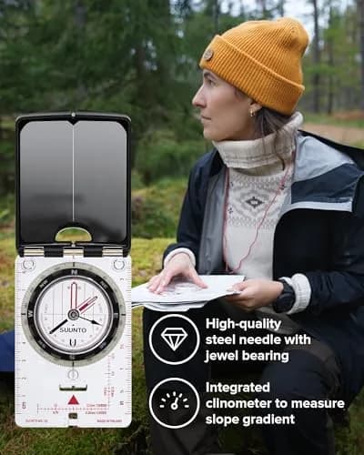 SUUNTO MC-2G Global Compass White | Professional Mirror Compass with Global Needle & Clinometer thumbnail 3