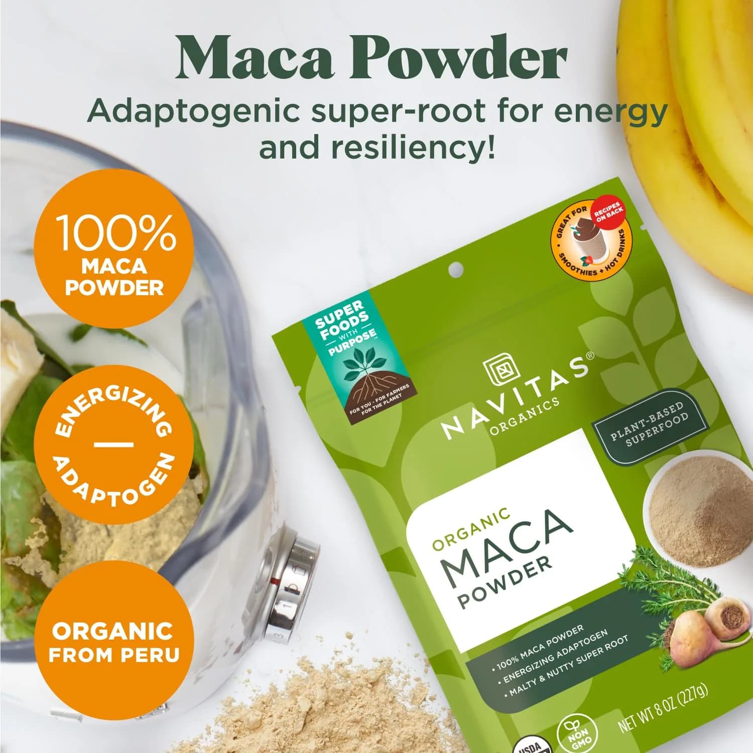 Navitas Organics Gelatinized Maca Powder 454g (16oz) | USDA Organic, Vegan, Gluten-Free Herbal Supplement - view 3