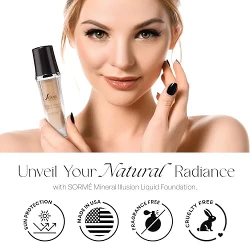 SORMÉ Mineral Illusion Liquid Foundation Honey 25ml (0.85 fl oz) | Hydrating Medium Coverage thumbnail 3