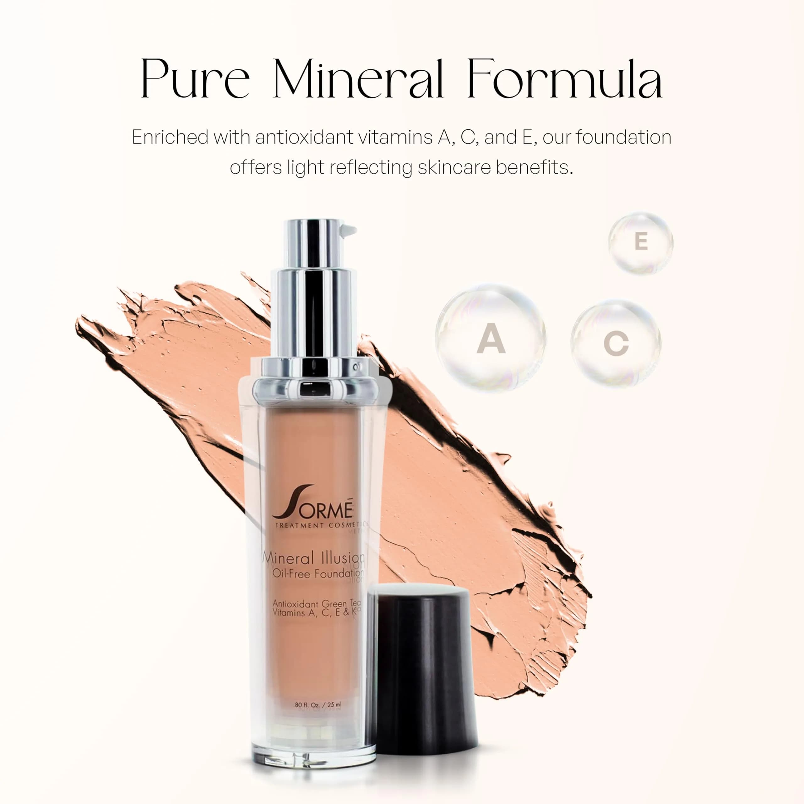 SORMÉ Mineral Illusion Liquid Foundation Golden Light 25ml (0.85 Fl Oz) | Hydrating Oil-Free Formula - view 6