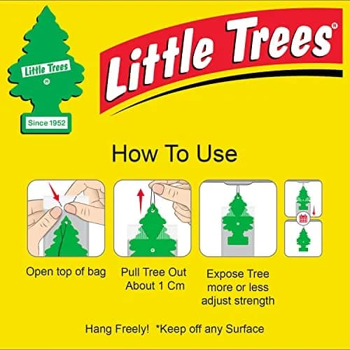 LITTLE TREES Car Air Freshener | Pina Colada Scent | Pack of 6 | Long-lasting tropical aroma thumbnail 5