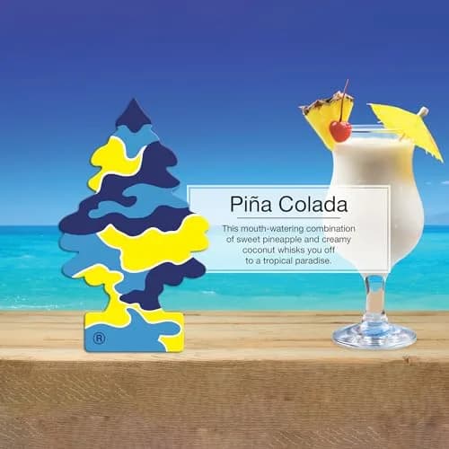 LITTLE TREES Car Air Freshener | Pina Colada Scent | Pack of 6 | Long-lasting tropical aroma thumbnail 3