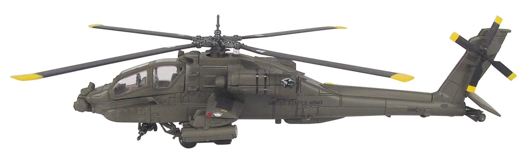 NewRay 1/55 D/C AH-64 Apache Helicopter 10 inches | Diecast Military Model for Display & Play