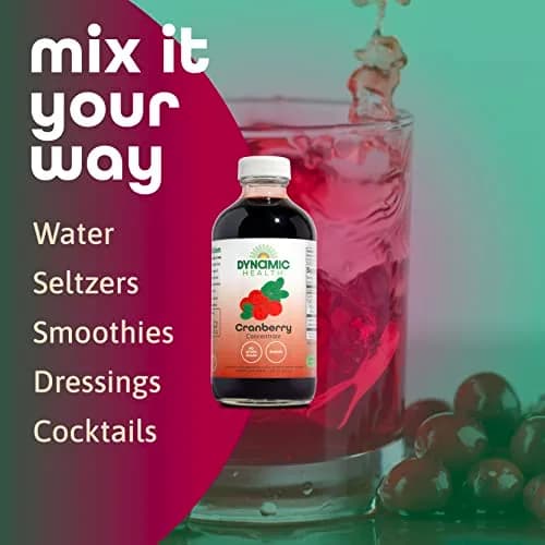 Dynamic Health 100% Cranberry Juice Concentrate, 8 fl oz | Antioxidant & Urinary Support, No Added Sugar thumbnail 4