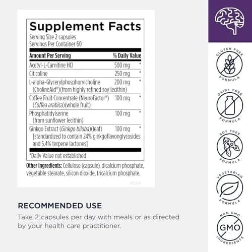 Designs for Health Brain Vitale Supports Focus 60 Capsules | Cognitive & Brain Support thumbnail 5