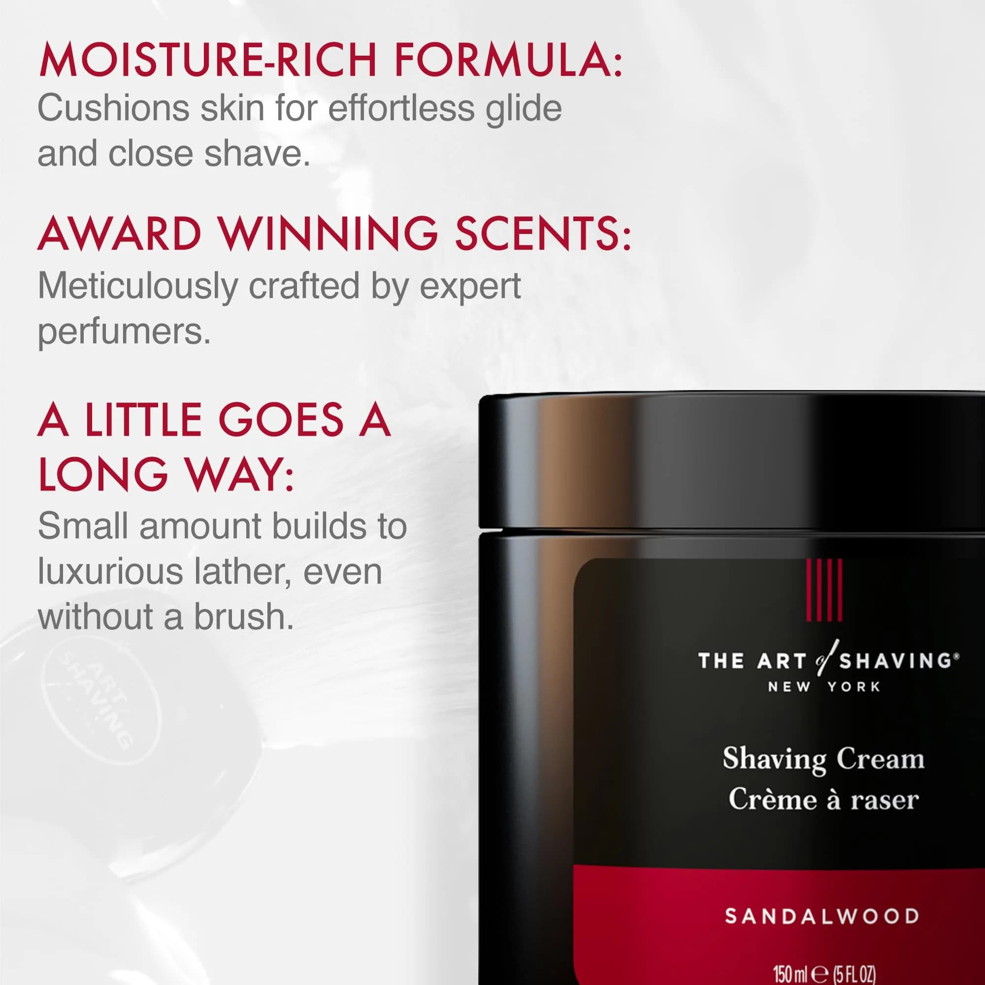 The Art of Shaving Sandalwood Shaving Cream for Men | 5 Fl Oz - view 2