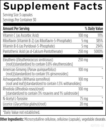 Designs for Health Adrenotone 90 Capsules | Supports Adrenal & Cortisol Levels thumbnail 3