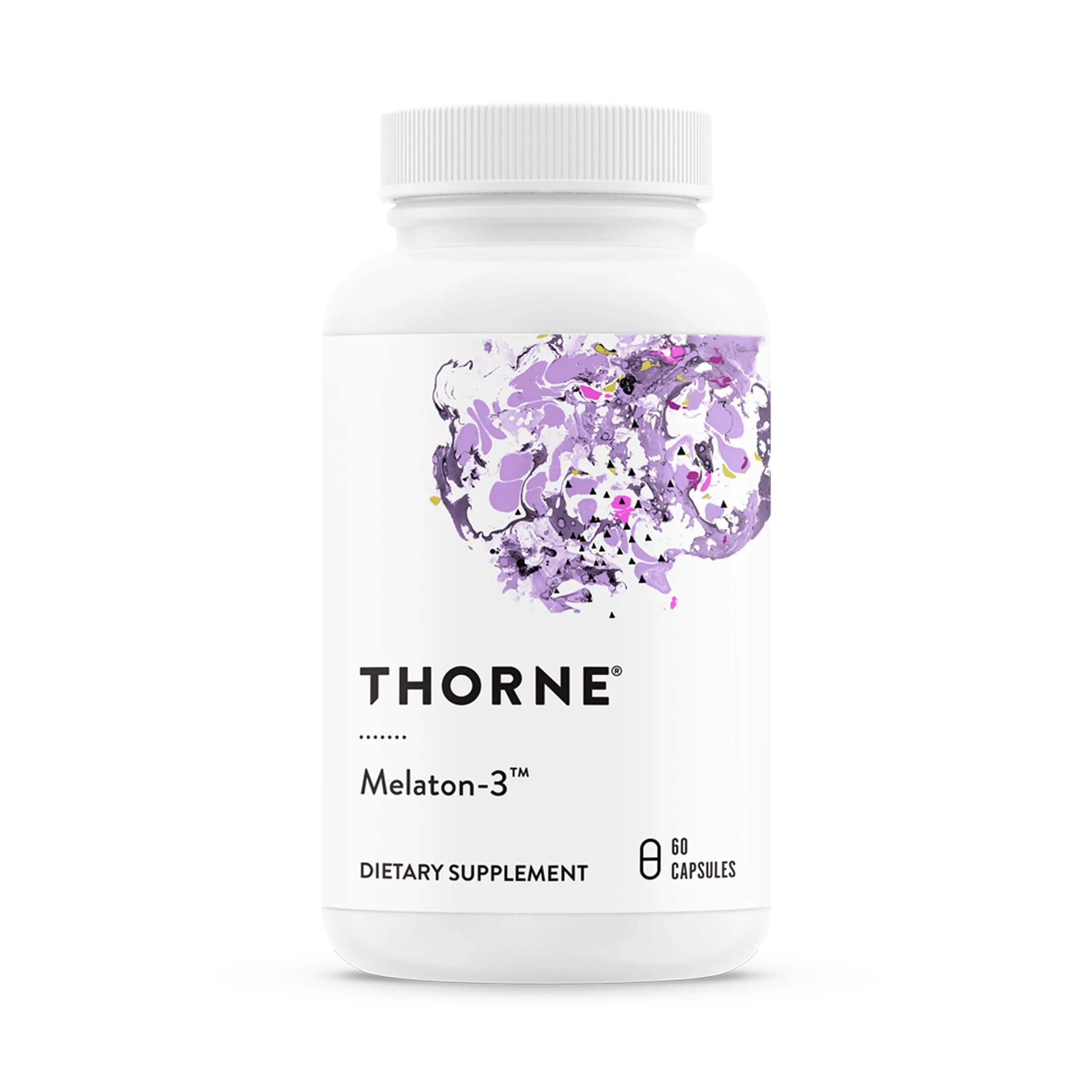 THORNE Melaton-3 3 mg Melatonin Supplement Capsules 60 Count | Supports Restful Sleep & Circadian Rhythms