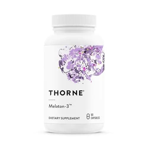 THORNE Melaton-3 3 mg Melatonin Supplement Capsules 60 Count | Supports Restful Sleep & Circadian Rhythms thumbnail 1