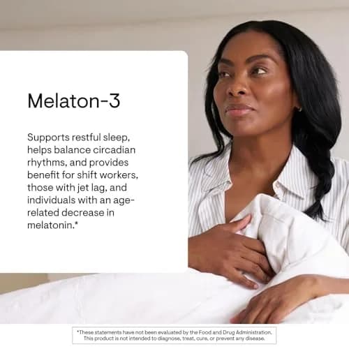 THORNE Melaton-3 3 mg Melatonin Supplement Capsules 60 Count | Supports Restful Sleep & Circadian Rhythms thumbnail 3