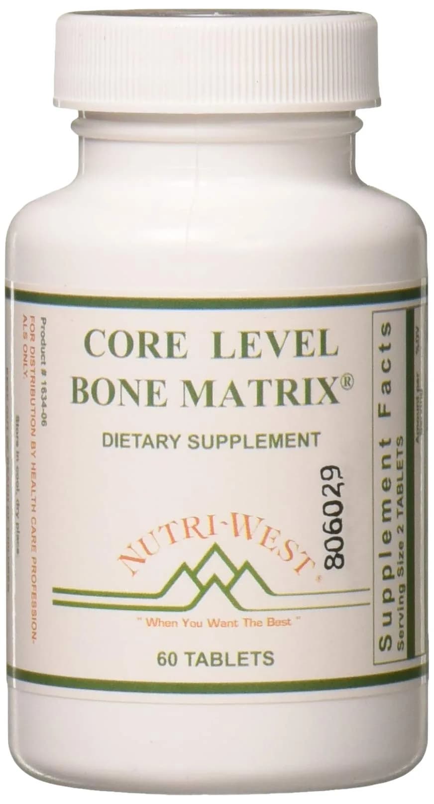 Nutri-West Core Level Bone Matrix 60 Tablets | Supports Bone & Joint Health in Adults — White