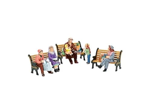 Department 56 Original Snow Village Accessories People Sitting Figurine Set 2.25" H x 0.7" W x 2" L | Hand-Painted Resin for Holiday Decor thumbnail 1