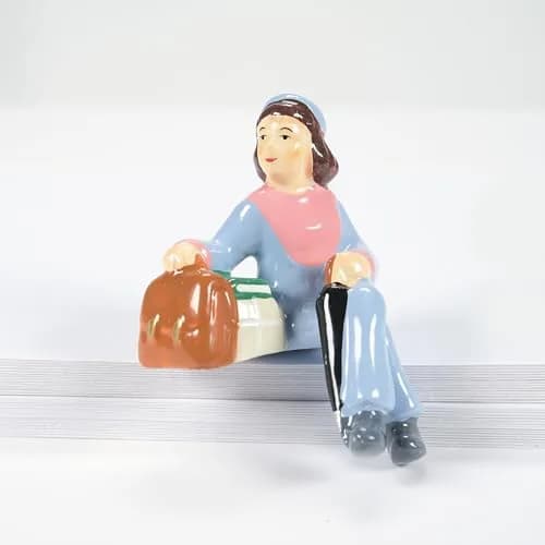 Department 56 Original Snow Village Accessories People Sitting Figurine Set 2.25" H x 0.7" W x 2" L | Hand-Painted Resin for Holiday Decor thumbnail 2