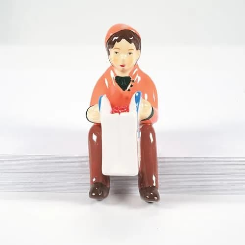 Department 56 Original Snow Village Accessories People Sitting Figurine Set 2.25" H x 0.7" W x 2" L | Hand-Painted Resin for Holiday Decor thumbnail 3