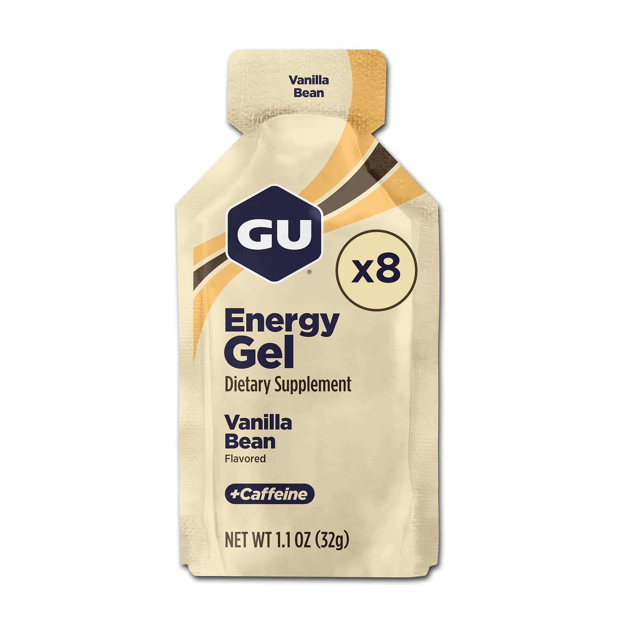 GU Energy Original Vanilla Bean Energy Gel 1 Fl Oz (32ml) | Vegan, Gluten-Free, Dual-Source Energy - main product image