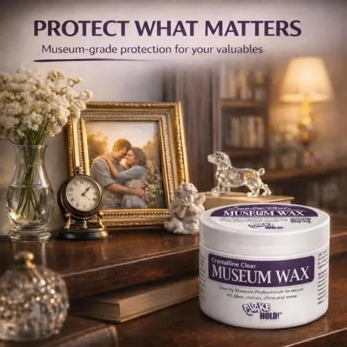 QuakeHold! Museum Wax Clear Adhesive 2 oz (56.7 g) | Secure Antiques & Collectibles thumbnail 3