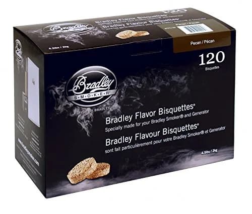 Bradley Smoker Bisquettes, Pecan Special Blend, 120 Pack | Authentic Hardwood Smoke Flavor thumbnail 1