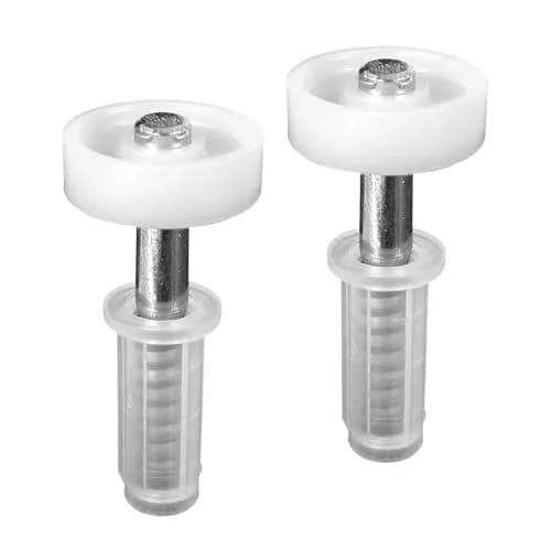 PRIME-LINE N 6703 7/8 In. Nylon Bi-Fold Closet Spring-Loaded Top Roller Guide (2 Pack, 2.35 cm Wheel) thumbnail 1