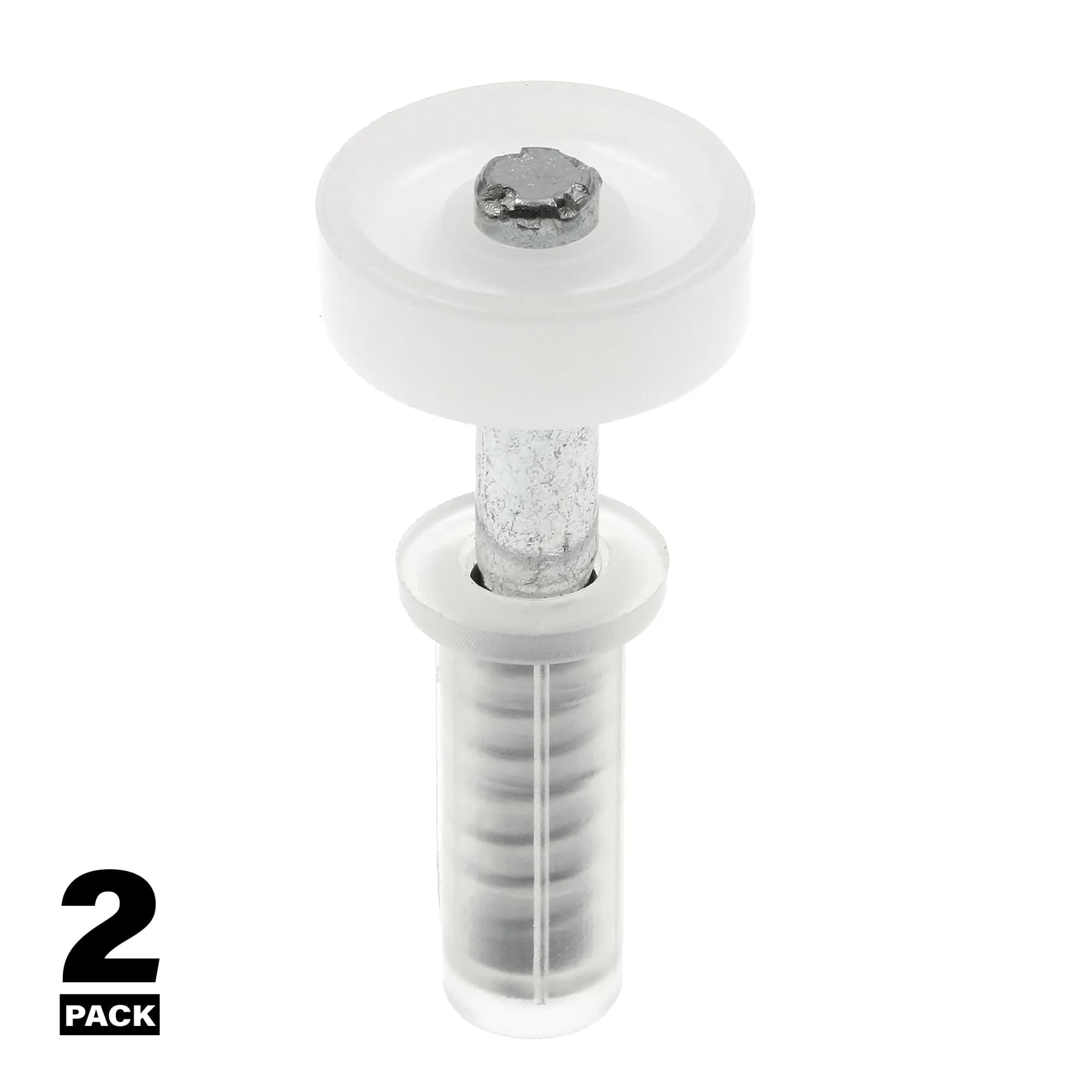 PRIME-LINE N 6703 7/8 In. Nylon Bi-Fold Closet Spring-Loaded Top Roller Guide (2 Pack, 2.35 cm Wheel) - view 3