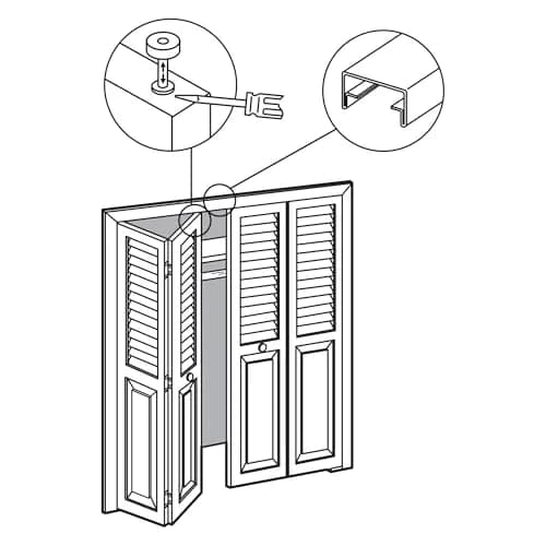Prime-Line N 6544 Spring-Loaded Bi-Fold Door Top Guide Wheel 2 Pack | Steel Nylon Roller for Doors thumbnail 3