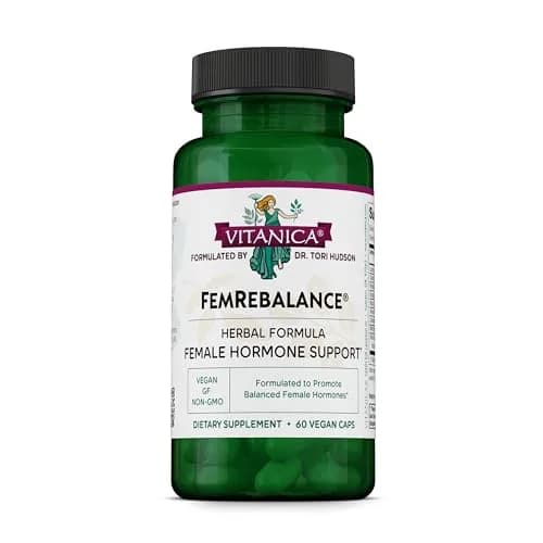 Vitanica FemRebalance, Hormone Balance Support, Vegan, 60 Capsules | Supports Female Hormonal Health Naturally thumbnail 1