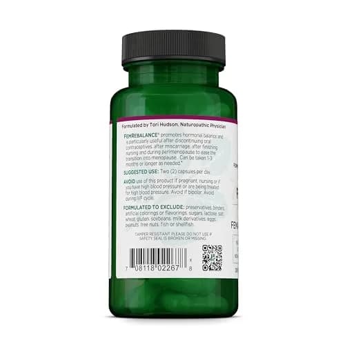 Vitanica FemRebalance, Hormone Balance Support, Vegan, 60 Capsules | Supports Female Hormonal Health Naturally thumbnail 3