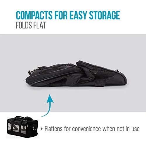Sherpa Original Deluxe Travel Pet Carrier, Airline Approved & Guaranteed On Board - Black, Medium thumbnail 9