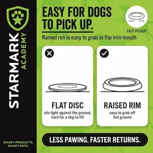 Starmark EasyGlide DuraFoam Flying Disc Dog Toy 9-inch | Soft, Durable & Floats in Water thumbnail 4
