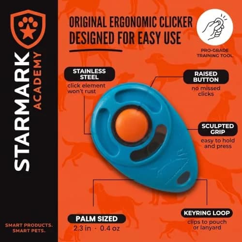 Starmark Pro-Training Clicker for Dogs | Ergonomic, Rustproof, Scientific Pet Training Tool thumbnail 2