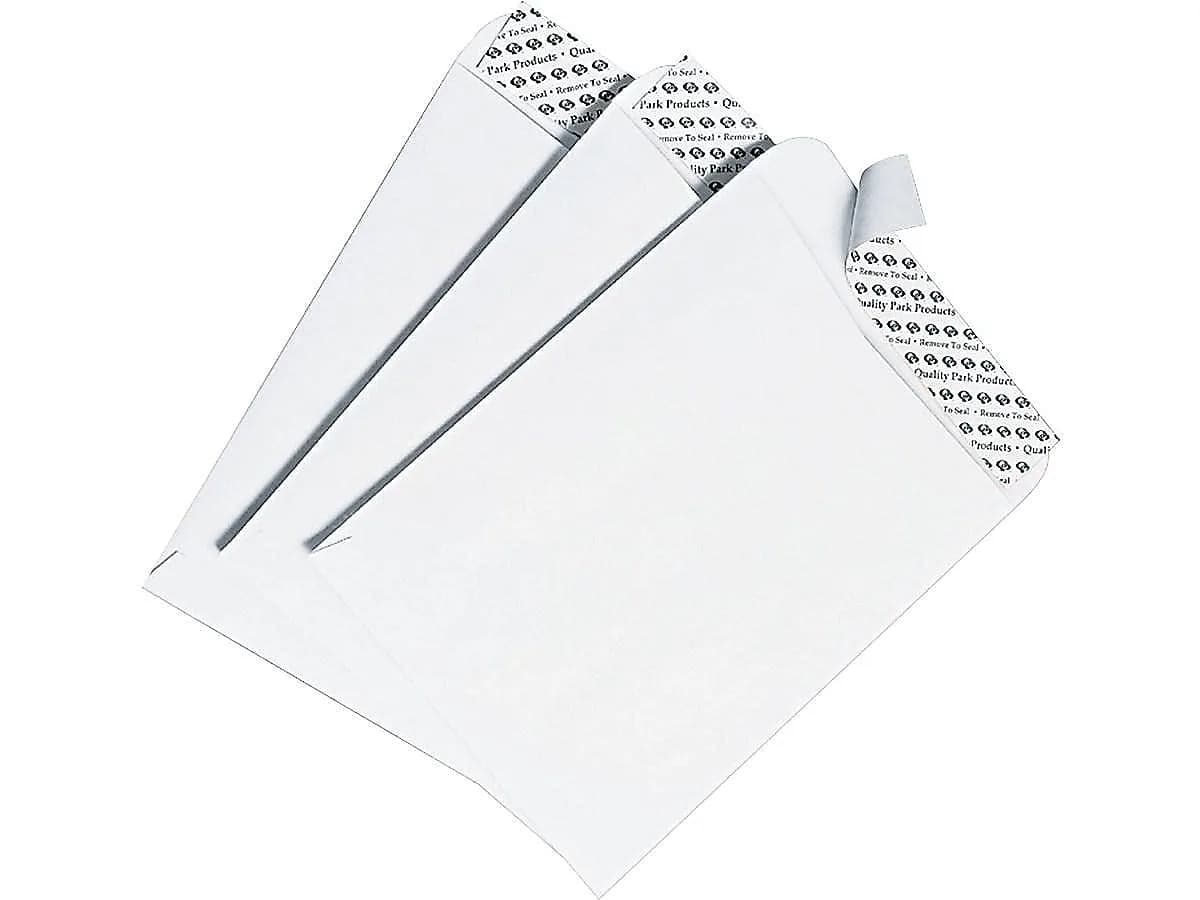 Quality Park 9.5 x 12.5 Inch Catalog Envelopes, Redi-Seal Self Seal, 28 lb White Wove Paper, 100 Count | Large White Envelopes for Office Use - view 6