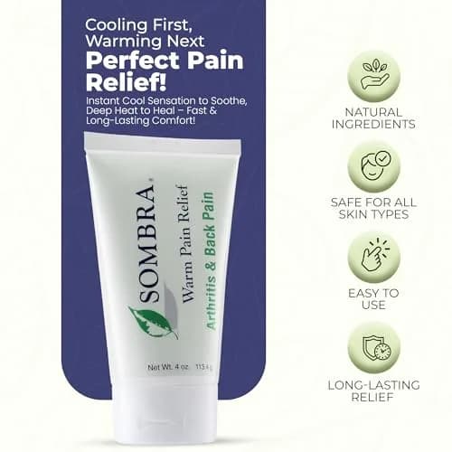 Sombra Warm Therapy Natural Pain Relieving Gel 118ml (4 Ounce) | Dual-Action Cooling & Warming Formula for Muscle & Joint Pain thumbnail 3