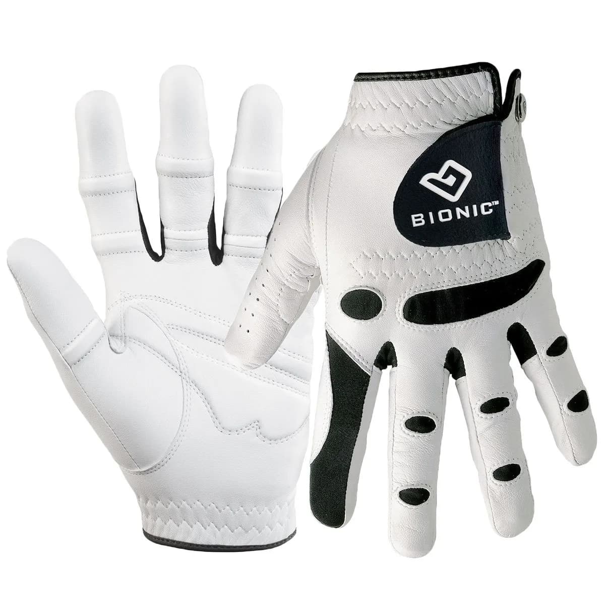 Bionic StableGrip Natural Fit Golf Glove Left Hand Large White | Enhanced Grip & Comfort
