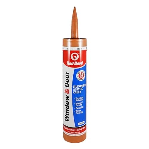 Red Devil 084630 Window & Door Silicon Acrylic Caulk 298ml (10.1 oz) | Energy Efficient Sealing thumbnail 1