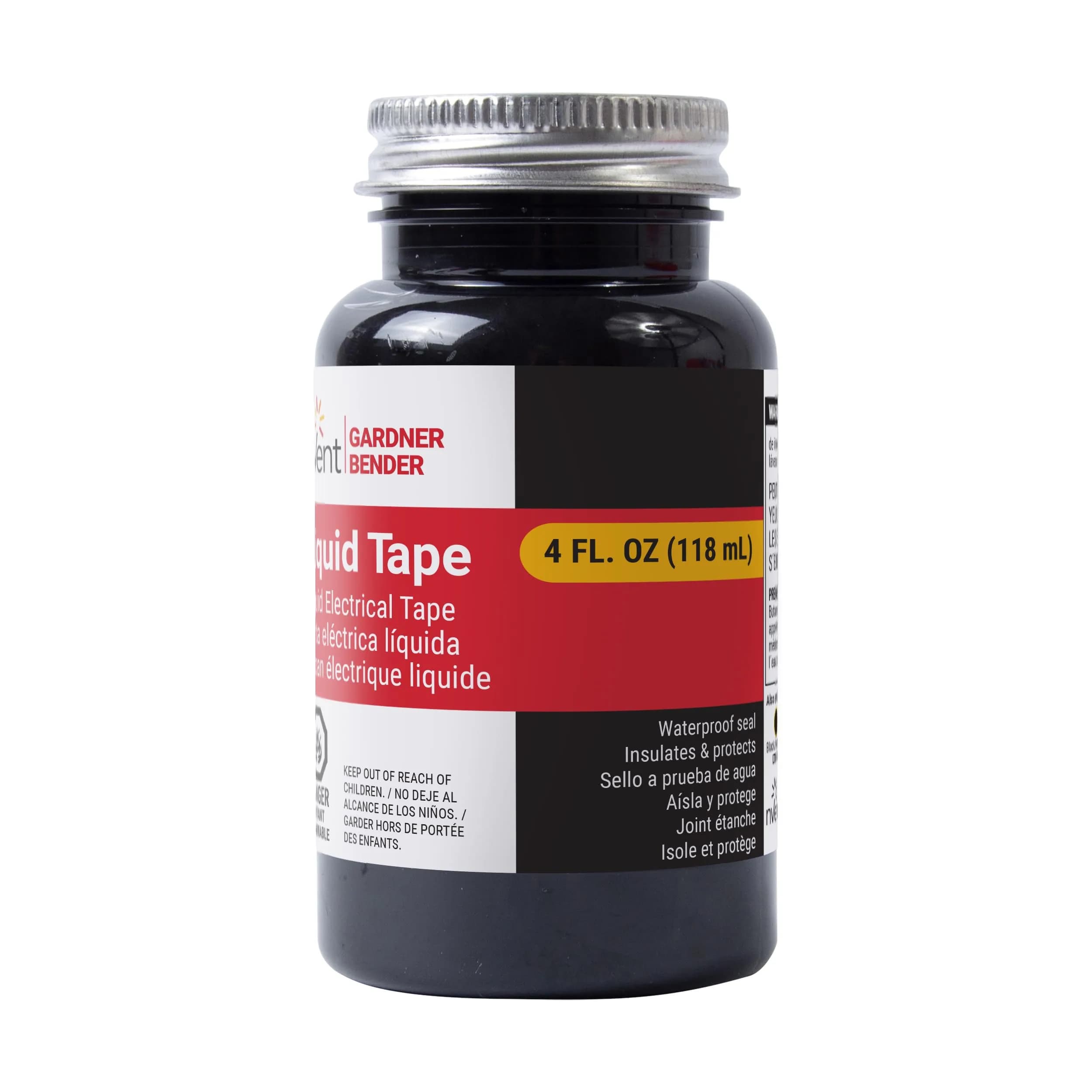 Gardner Bender Black Liquid Electrical Tape 4 Oz. (118ml) | Waterproof, Indoor/Outdoor Use - main product image