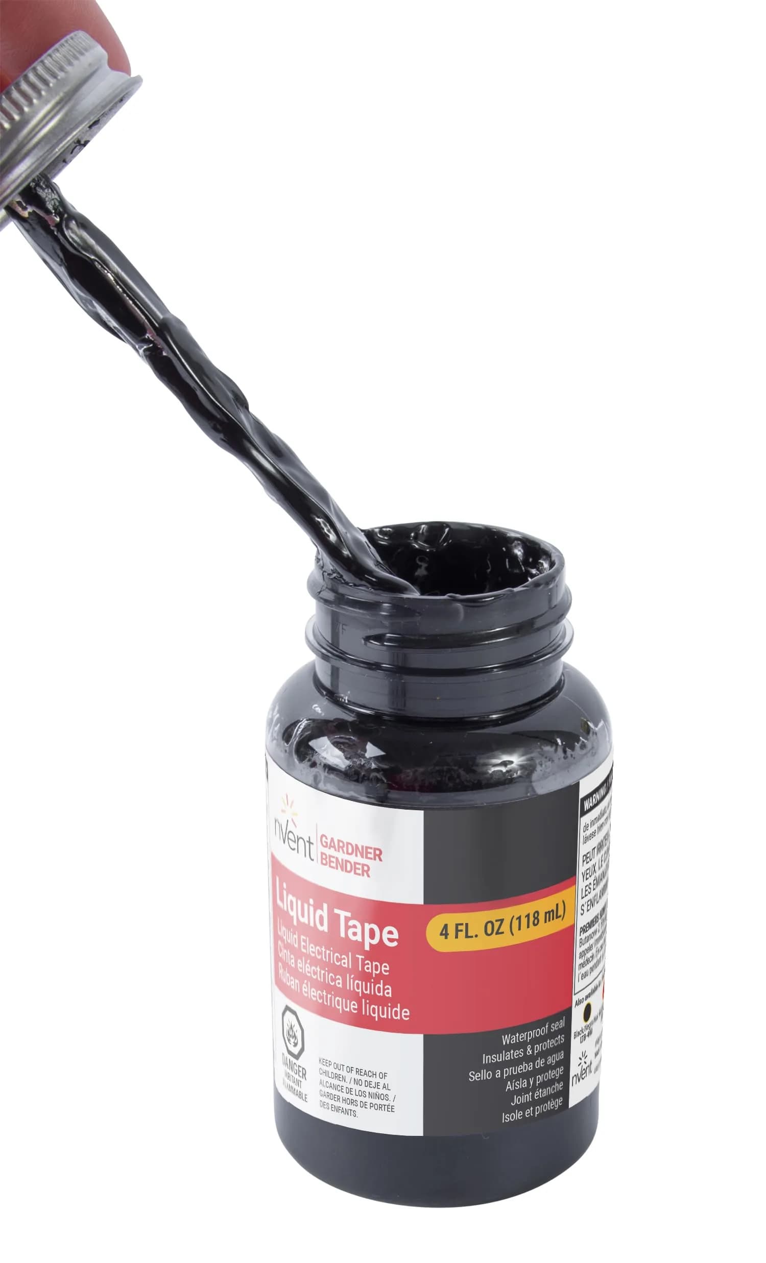 Gardner Bender Black Liquid Electrical Tape 4 Oz. (118ml) | Waterproof, Indoor/Outdoor Use - view 2