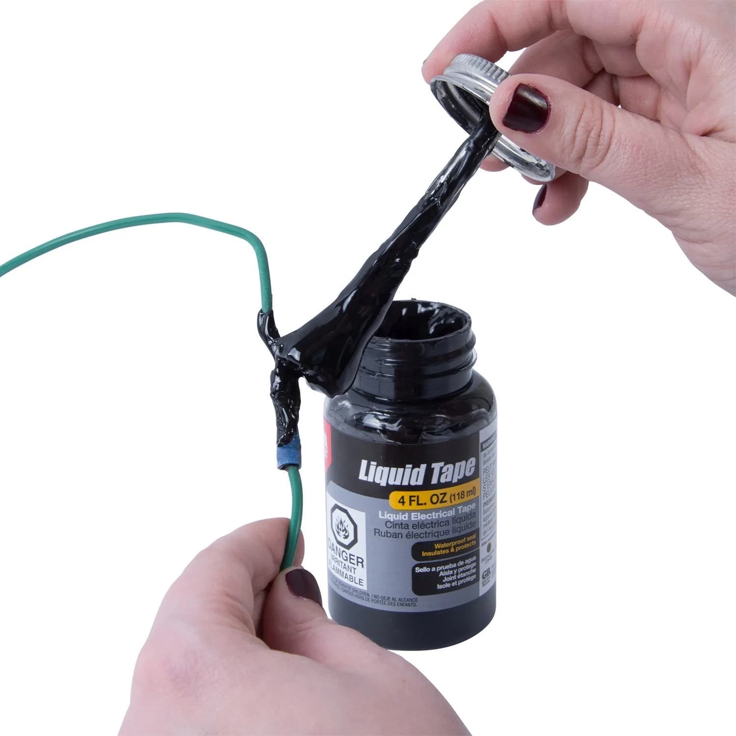 Gardner Bender Black Liquid Electrical Tape 4 Oz. (118ml) | Waterproof, Indoor/Outdoor Use - view 3