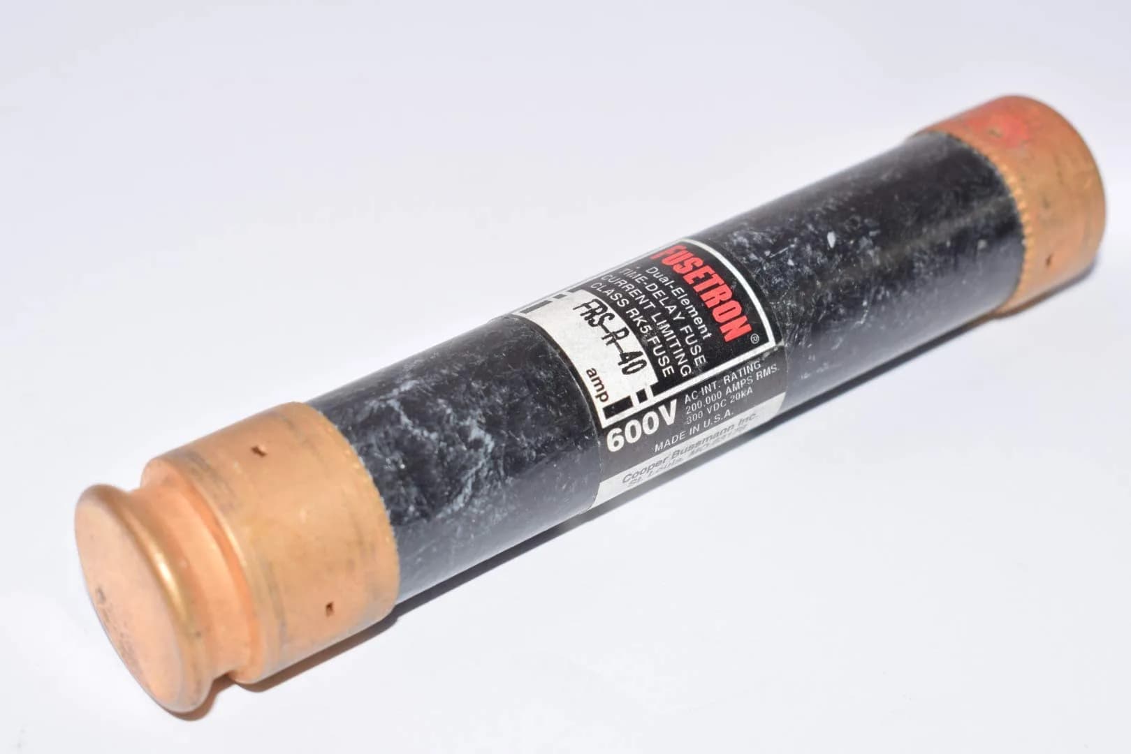 Eaton Bussmann FRS-R-40 RK5 Class Time-Delay Fuse 40A 600V AC | UL Listed Motor Protection - main product image