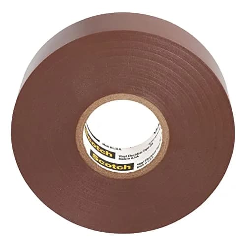 3M Scotch Electrical Tape 35, 3/4 in x 20.1 m (66 ft), Brown | Flame Retardant, UV Resistant, 600V Rated thumbnail 1