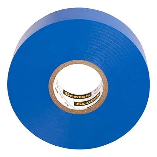3M Scotch Electrical Tape 35, 1.9 cm x 20.1 m (3/4 in x 66 ft) Blue | UL Listed, Flame Retardant, 600V Insulation thumbnail 1
