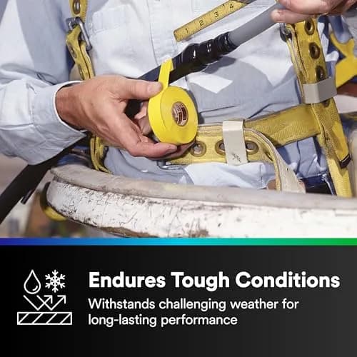 3M Scotch Electrical Tape 35, 1.9 cm x 20.1 m (3/4 in x 66 ft) Blue | UL Listed, Flame Retardant, 600V Insulation thumbnail 5
