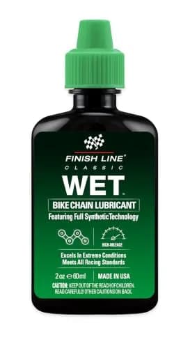 Finish Line Wet Bike Chain Lubricant 2 oz | Water-Resistant Drivetrain Protection thumbnail 1
